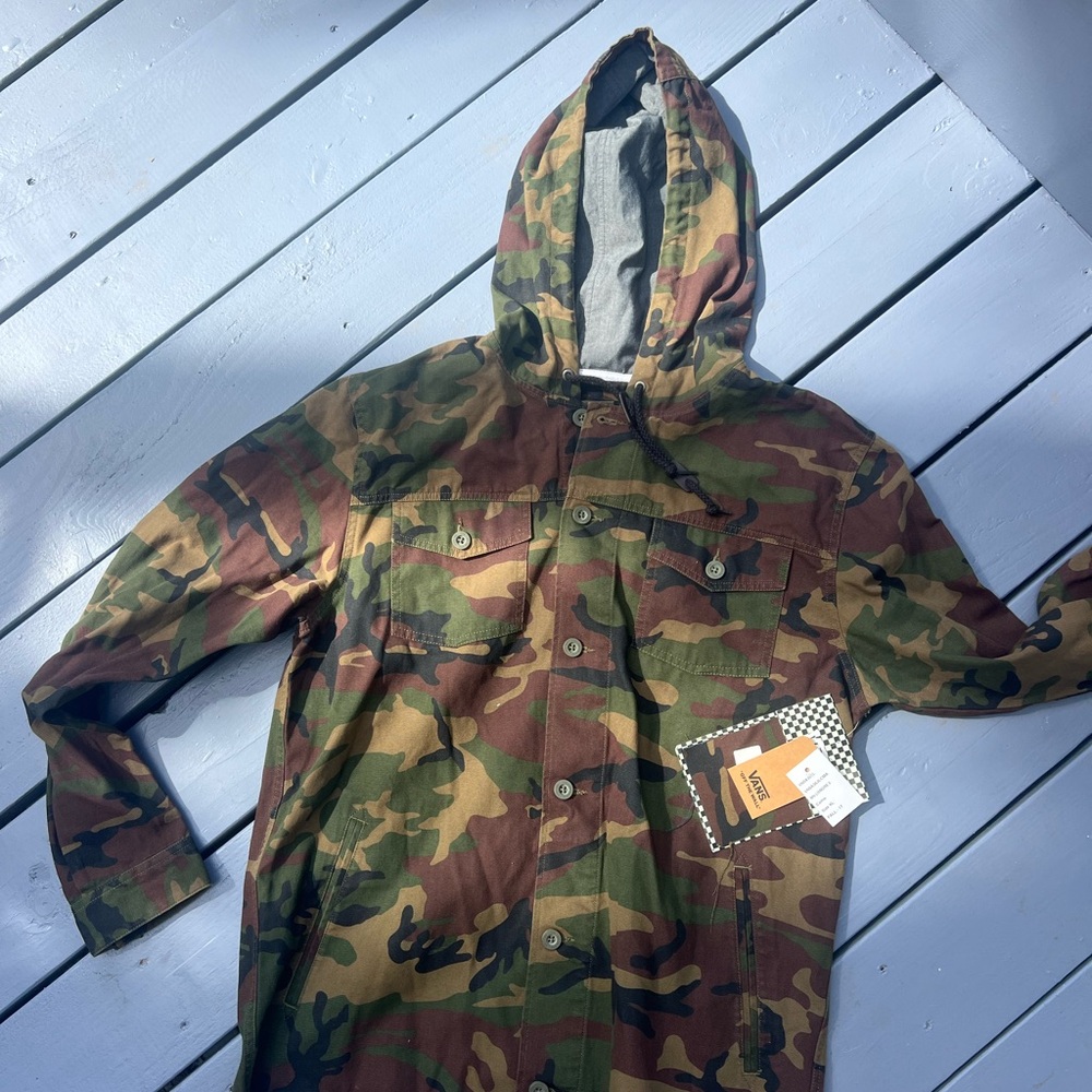 Vans Green and Brown canvas jacket with Hood